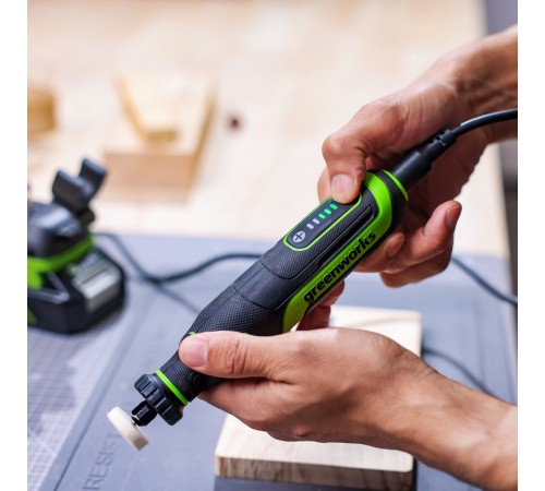 Гравер аккумуляторный Greenworks 24V G24RT (1хАКБ 2Ач и ЗУ)