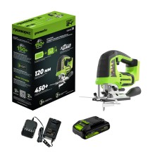 Лобзик аккумуляторный Greenworks 24V GD24JS120 (1хАКБ 2Ач и ЗУ)