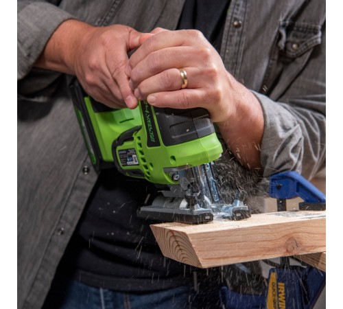Лобзик аккумуляторный  Greenworks 24V GD24JS120 (1хАКБ 4Ач и ЗУ)