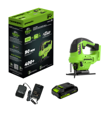 Лобзик аккумуляторный Greenworks 24V GD24JS90 (1хАКБ 2Ач и ЗУ)