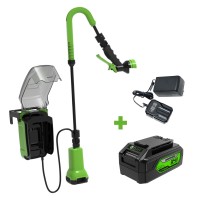 Насос аккумуляторный для полива из бочки Greenworks 24V G24SWP (1хАКБ 4Ач, ЗУ)