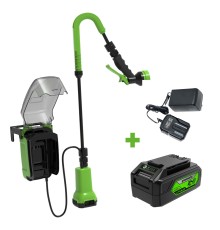 Насос аккумуляторный для полива из бочки Greenworks 24V G24SWP (1хАКБ 4Ач, ЗУ)