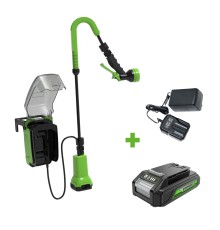 Насос аккумуляторный для полива из бочки Greenworks 24V G24SWP (1хАКБ 2Ач, ЗУ)
