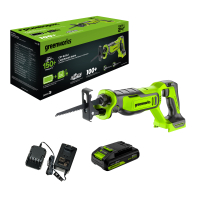 Пила сабельная аккумуляторная Greenworks GPT-BLRS-1 24V  (1хАКБ 2Ач и ЗУ)
