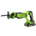 Пила сабельная аккумуляторная Greenworks GPT-BLRS-1 24V  (1хАКБ 2Ач и ЗУ)