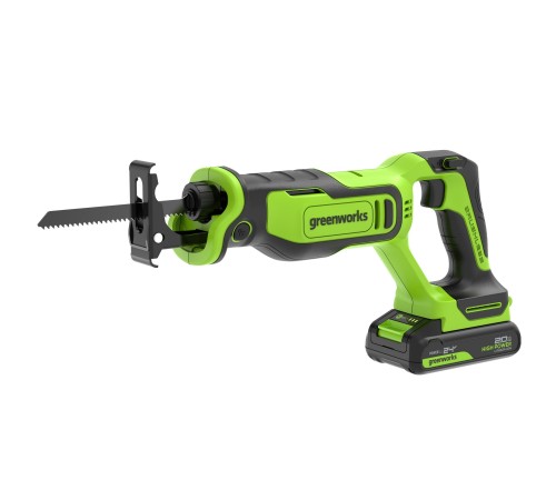 Пила сабельная аккумуляторная Greenworks GPT-BLRS-1 24V  (1хАКБ 2Ач и ЗУ)