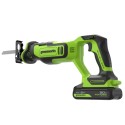 Пила сабельная аккумуляторная Greenworks GPT-BLRS-1 24V  (1хАКБ 2Ач и ЗУ)
