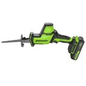 Пила сабельная аккумуляторная  Greenworks GPT-CRS-25 24V (1хАКБ 2Ач и ЗУ)