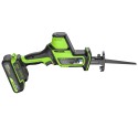 Пила сабельная аккумуляторная  Greenworks GPT-CRS-25 24V (1хАКБ 2Ач и ЗУ)