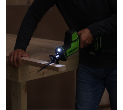 Пила сабельная аккумуляторная Greenworks GPT-CRS-25 24V (1хАКБ 4Ач и ЗУ)