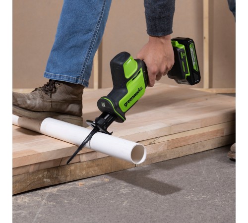 Пила сабельная аккумуляторная Greenworks GPT-CRS-25 24V (1хАКБ 4Ач и ЗУ)