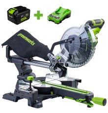 Торцовочная пила Greenworks GD24MS216 24V (1хАКБ 2Ач и ЗУ)