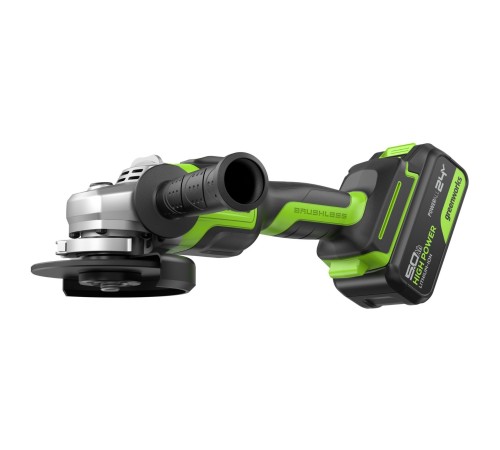 Угловая шлифовальная машина аккумуляторная  Greenworks 24V GD24AG (1хАКБ 5Ач и ЗУ)