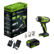 Фен строительный аккумуляторный Greenworks G24HG 24V (1хАКБ 4Ач и ЗУ)