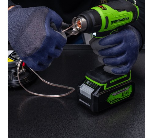 Фен строительный аккумуляторный Greenworks G24HG 24V (1хАКБ 4Ач и ЗУ)