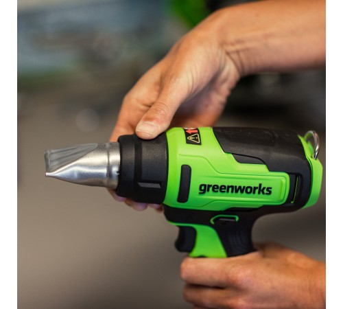 Фен строительный аккумуляторный Greenworks G24HG 24V (1хАКБ 4Ач и ЗУ)