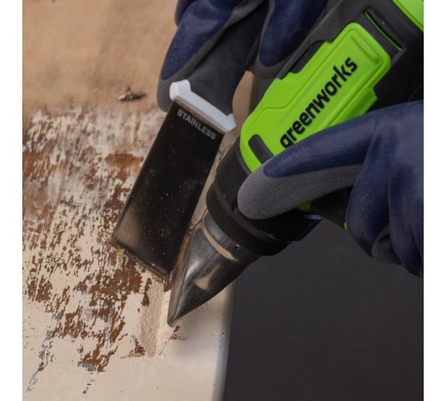Фен строительный аккумуляторный Greenworks G24HG 24V (1хАКБ 4Ач и ЗУ)