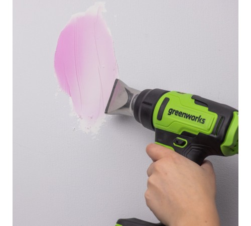 Фен строительный аккумуляторный Greenworks G24HG 24V (1хАКБ 4Ач и ЗУ)