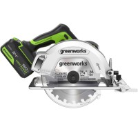 Циркулярная пила аккумуляторная  Greenworks 24V GD24CS (1хАКБ 5Ач и ЗУ)