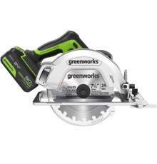 Циркулярная пила аккумуляторная  Greenworks 24V GD24CS (1хАКБ 5Ач и ЗУ)
