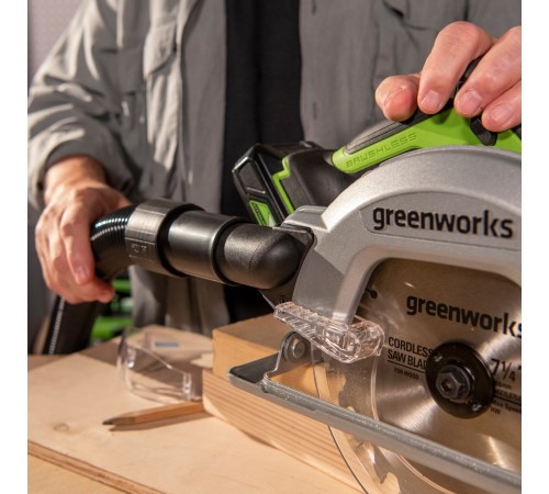 Циркулярная пила аккумуляторная  Greenworks 24V GD24CS (1хАКБ 5Ач и ЗУ)