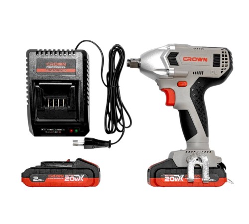 Гайковер ударный аккумуляторный Crown CT22015HX-2 TB (2хАКБ и ЗУ)