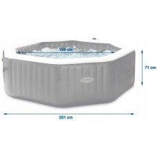 Надувной бассейн Intex Jet & Bubble Deluxe 28458 (201x71)