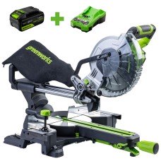 Торцовочная пила Greenworks GD24MS216 24V (1хАКБ 4Ач и ЗУ)