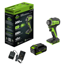 Гайковерт ударный аккумуляторный  Greenworks 24V G24IW200 (1АКБх4Ач и ЗУ)