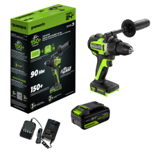 Дрель-шуруповерт аккумуляторная Greenworks 24V GD24DD90 (1хАКБ 4Ач и ЗУ)