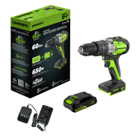 Дрель-шуруповерт ударная аккумуляторная Greenworks 24V GD24DD60 (1хАКБ 2Ач и ЗУ)