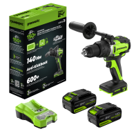 Дрель-шуруповерт ударная аккумуляторная Greenworks 24V GD24DD140 (2хАКБ 4Ач и ЗУ)