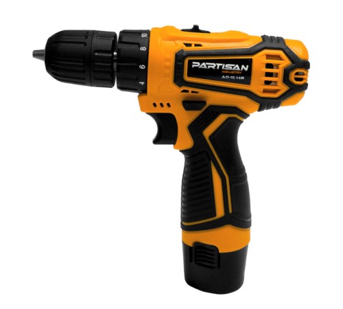 Дрель-шуруповерт аккумуляторная PARTISAN AD-12.14B + набор (2хАКБ и ЗУ)