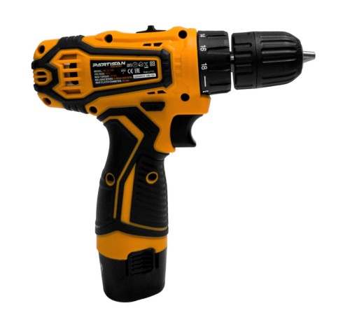 Дрель-шуруповерт аккумуляторная PARTISAN AD-12.14B + набор (2хАКБ и ЗУ)