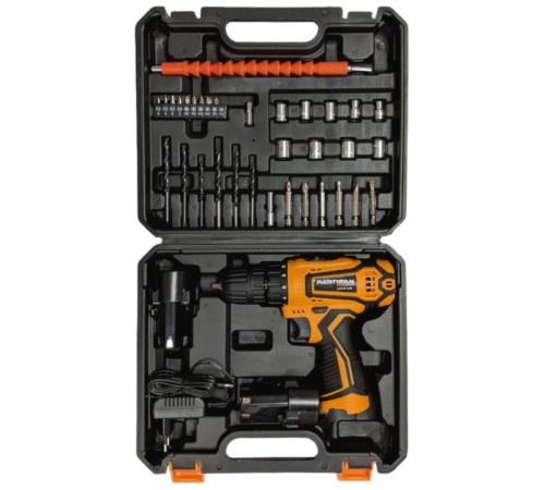 Дрель-шуруповерт аккумуляторная PARTISAN AD-12.14B + набор (2хАКБ и ЗУ)