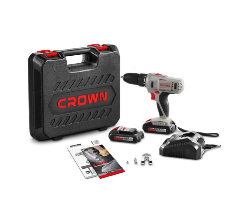 Дрель-шуруповерт аккумуляторная Crown CT21056L-1.5 BMC (2хАКБ и ЗУ)