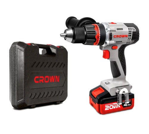 Дрель-шуруповерт аккумуляторная Crown CT21076HMX-4 BMC (2хАКБ и ЗУ)
