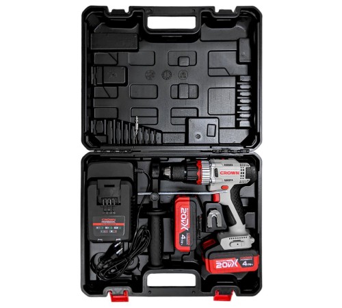 Дрель-шуруповерт аккумуляторная Crown CT21076HMX-4 BMC (2хАКБ и ЗУ)