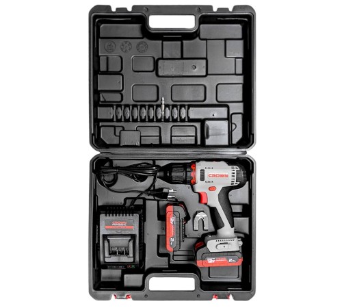 Дрель-шуруповерт аккумуляторная Crown CT21081H-2 BMC (2хАКБ и ЗУ)