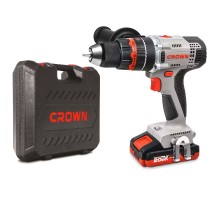 Дрель-шуруповерт аккумуляторная ударная  Crown CT21075HMX-2 BMC (2хАКБ и ЗУ)
