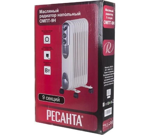 Масляный радиатор  Ресанта ОМПТ-9Н