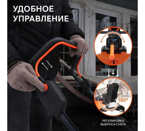 Снегоуборщик аккумуляторный Patriot PE 4542 LCT (2хАКБ и ЗУ)