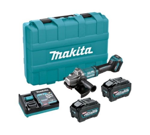 Угловая шлифмашина  Makita XGT GA038GT201 MAKPAC (2хАКБ и ЗУ)