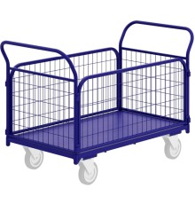 Тележка платформенная четырёхколёсная с сетчатыми бортами  ПТК Приоритет ТС 4 (600х1200) без колёс
