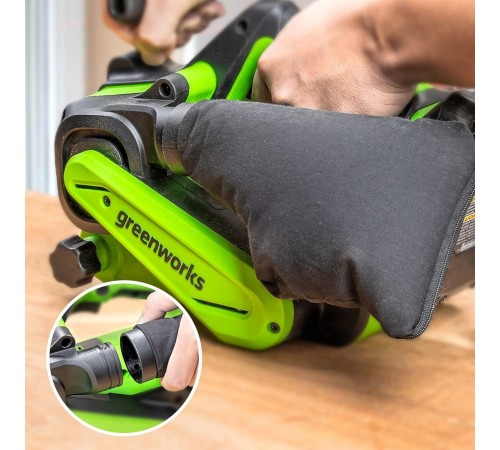 Ленточная шлифовальная машина аккумуляторная Greenworks 24V G24BS (1хАКБ 2Ач и ЗУ)