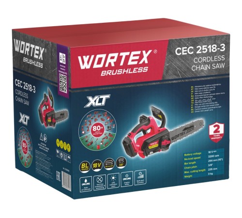 Пила аккумуляторная Wortex CEC 2518-3 ALL1 XLT SOLO (Без АКБ и ЗУ)