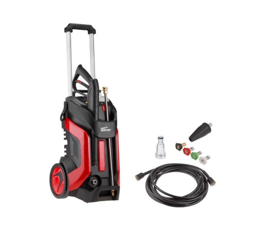 Очиститель высокого давления WORTEX PW 1740 2.40 кВт, 170 бар, 510 л/ч (мойка высокого давления, автомойка, ф-ция самовсасывания, шланг 8 м, 4 веерных и 1 роторная насадки) PW174000025