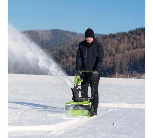 Снегоуборщик аккумуляторный Greenworks 40V GD40STX2 б/щет (1хАКБ 8Ач и ЗУ) 51см