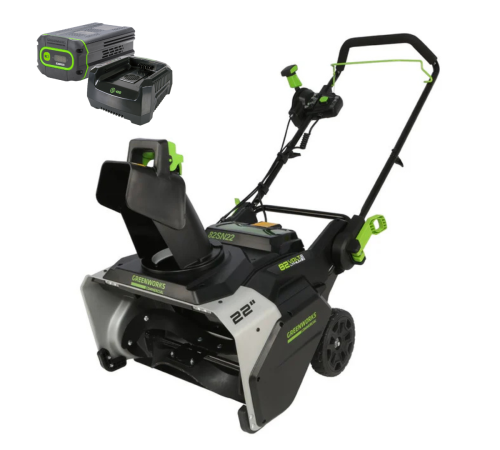 Снегоуборщик аккумуляторный Greenworks 82V 82SN22 б/щет (1хАКБ 8Ач и ЗУ) 56см