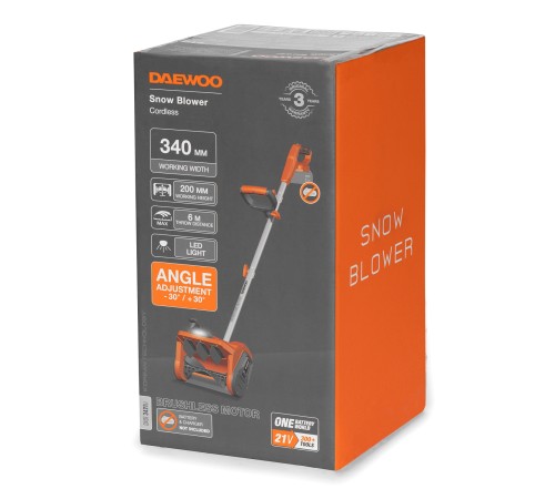 Снегоуборщик аккумуляторный Daewoo Power DAST 3421Li (Без АКБ и ЗУ)